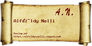 Alföldy Nelli névjegykártya